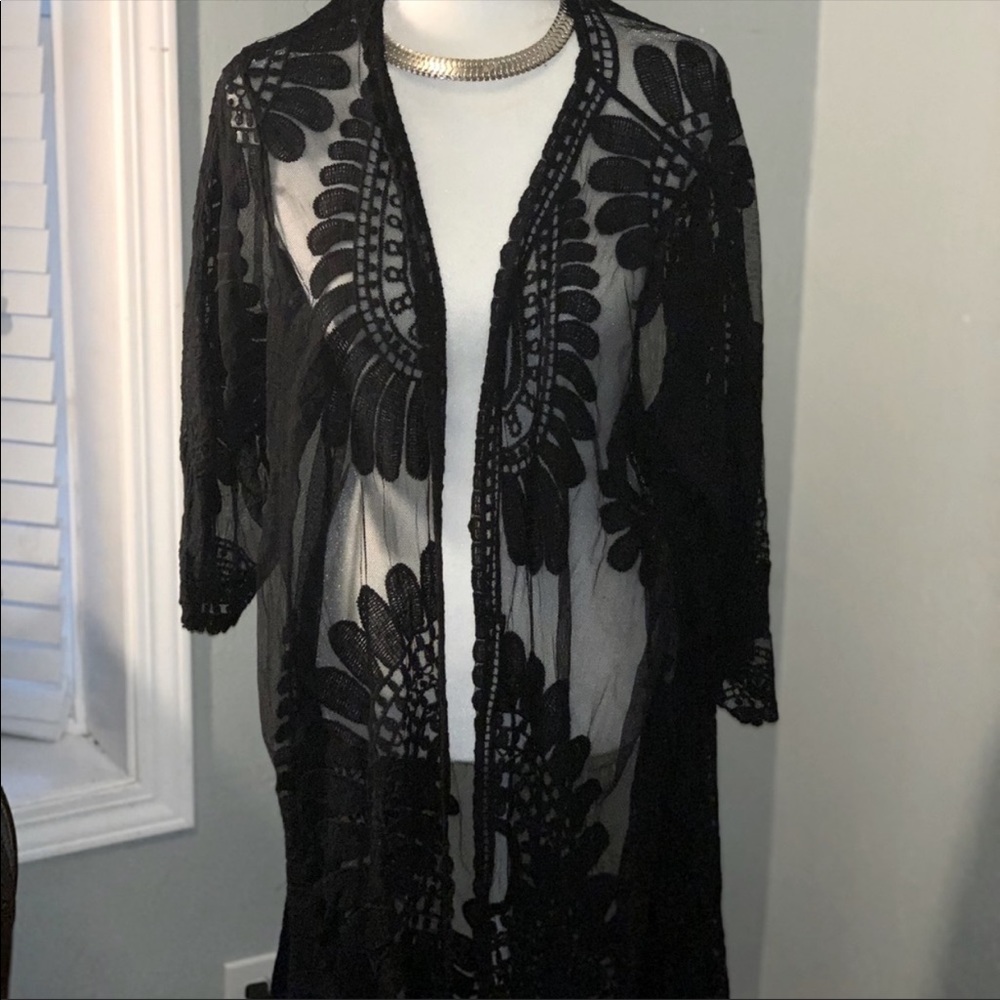Lane Bryant brand new Kimono all black lace 22/24